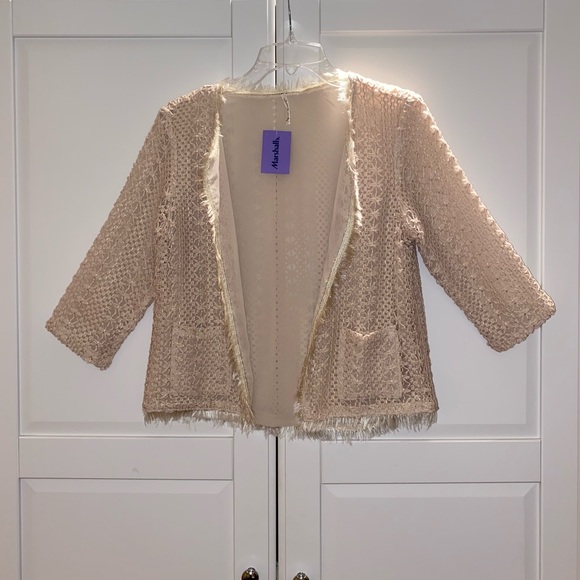 Willow & Clay Sweaters - Willow & Clay Beige Fringe Open Front Cardigan
